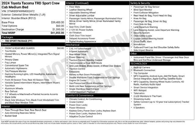 2024 Toyota Tacoma TRD Sport