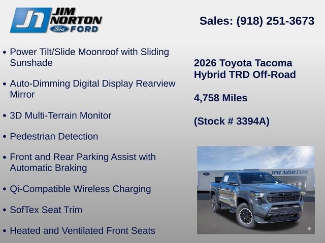 2026 Toyota Tacoma Hybrid TRD Off Road