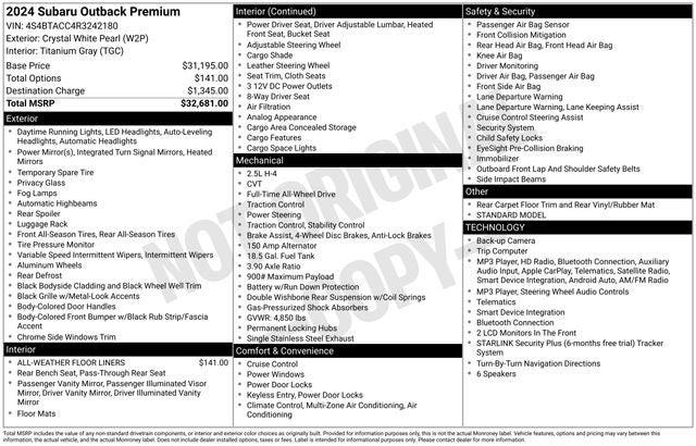 2024 Subaru Outback Premium