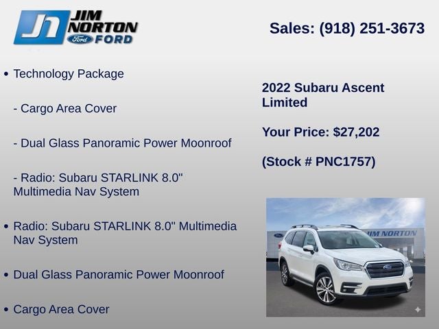 2022 Subaru Ascent Limited