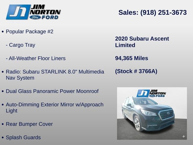 2020 Subaru Ascent Limited
