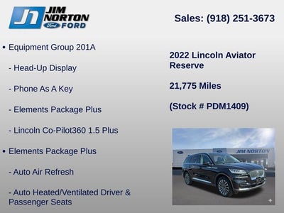 2022 Lincoln Aviator Reserve