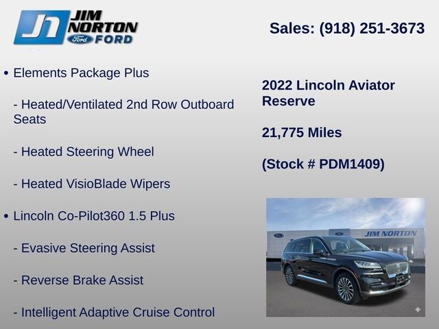 2022 Lincoln Aviator Reserve
