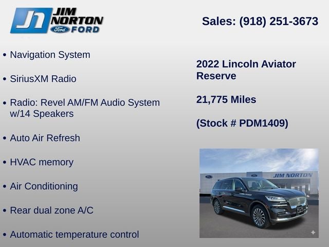 2022 Lincoln Aviator Reserve