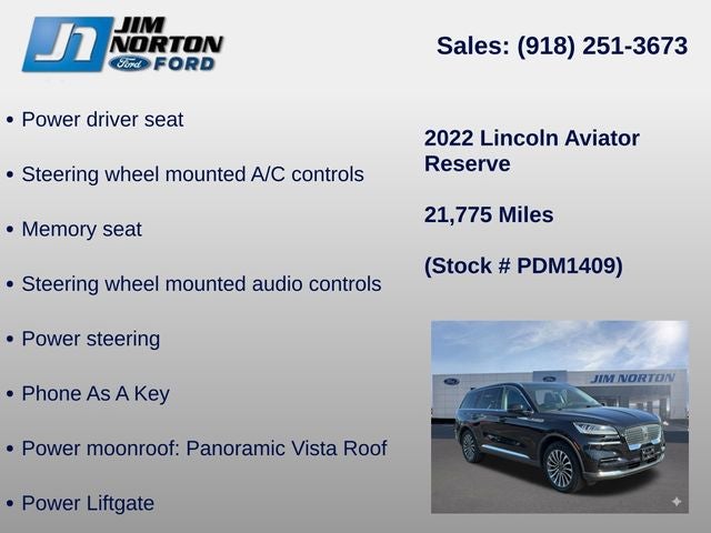 2022 Lincoln Aviator Reserve