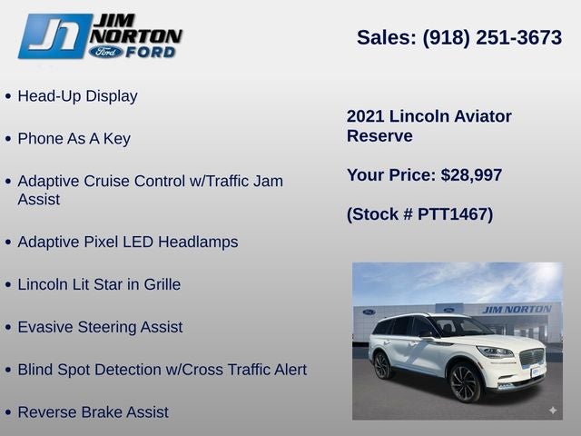 2021 Lincoln Aviator Reserve
