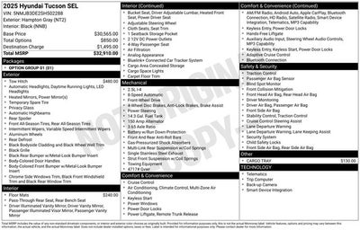 2025 Hyundai Tucson SEL