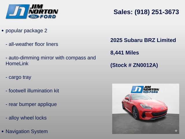 2025 Subaru BRZ Limited