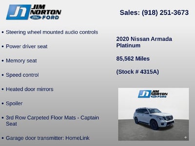 2020 Nissan Armada Platinum