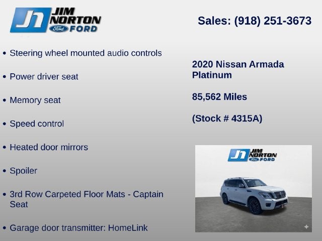 2020 Nissan Armada Platinum
