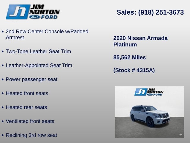 2020 Nissan Armada Platinum