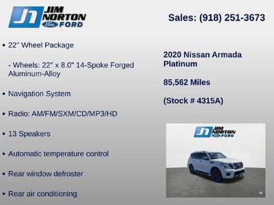 2020 Nissan Armada Platinum
