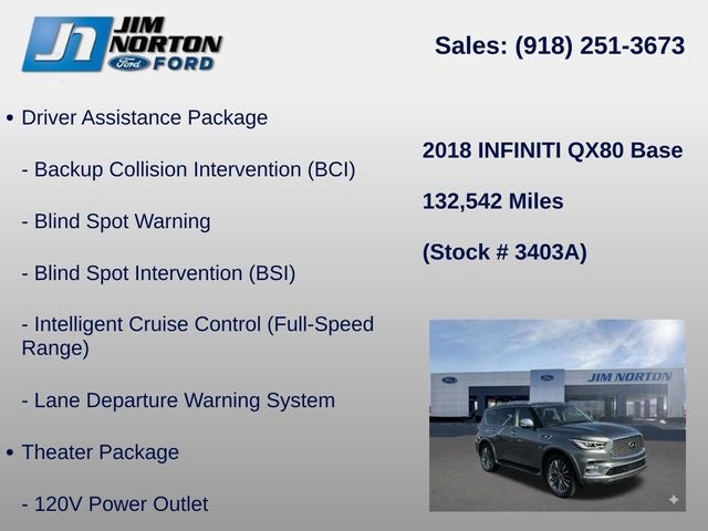 2018 INFINITI QX80 Base