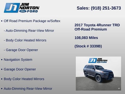 2017 Toyota 4Runner TRD Off-Road Premium