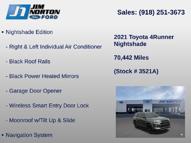 2021 Toyota 4Runner Nightshade