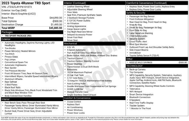 2023 Toyota 4Runner TRD Sport