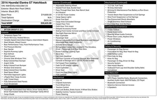 2016 Hyundai Elantra GT Base