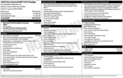 2023 Kia Carnival SX Prestige