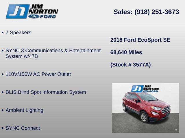 2018 Ford EcoSport SE