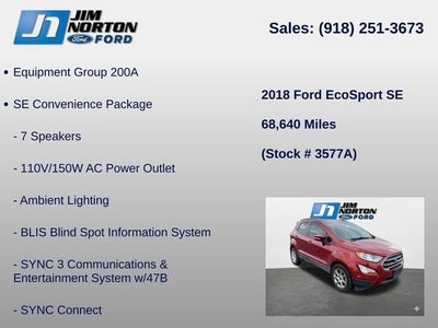 2018 Ford EcoSport SE