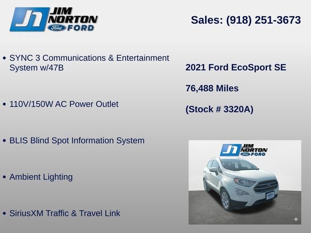 2021 Ford EcoSport SE