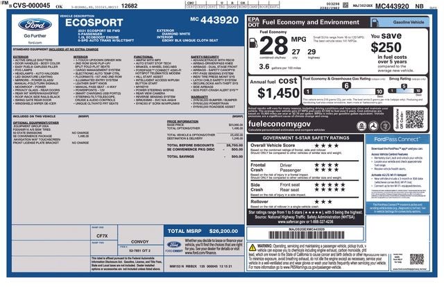 2021 Ford EcoSport SE