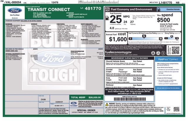 2020 Ford Transit Connect XL