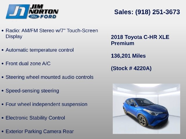 2018 Toyota C-HR XLE Premium