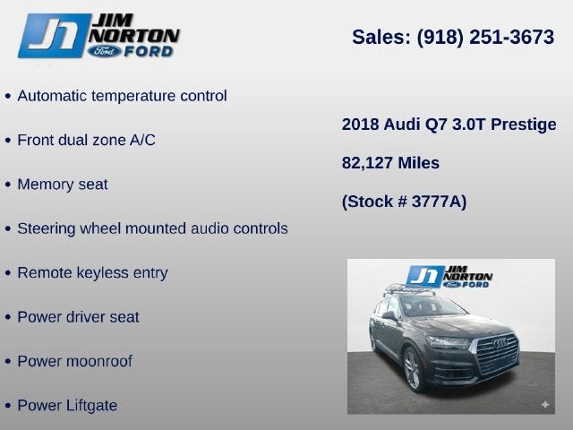 2018 Audi Q7 3.0T Prestige quattro