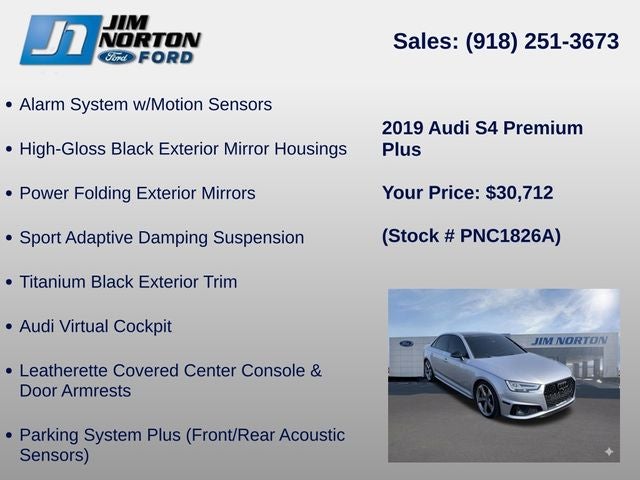 2019 Audi S4 3.0T Premium Plus quattro