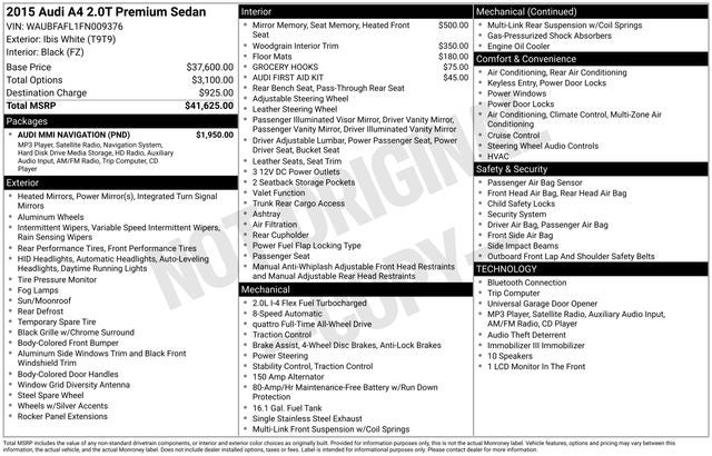 2015 Audi A4 2.0T Premium quattro
