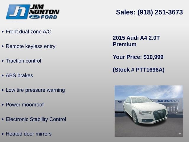 2015 Audi A4 2.0T Premium quattro