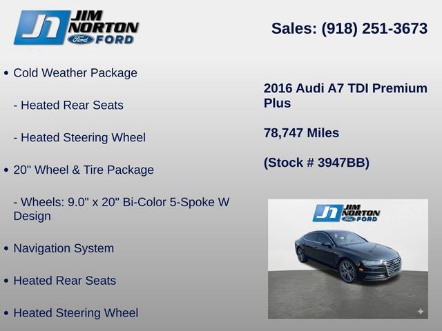2016 Audi A7 3.0 TDI Premium Plus quattro